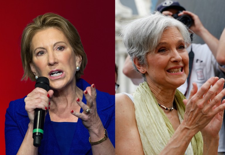 Clinton was not impressing any of her fellow female presidential candidates during her DNC speech. (AP Photos)
