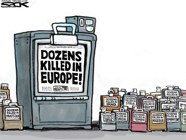 Editorial cartoon: Newsworthy terror