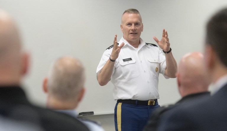 Some have criticized Command Sgt. Maj. John Troxell's social media posts towards Islamic State fighters as excessive. But they are wrong. (Department of Defense photo / Petty Officer 2nd Class Dominique A. Pineiro)