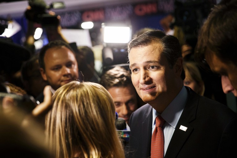Ted Cruz's path to the GOP presidential nomination might go through House Minority Leader Nancy Pelosi's congressional district. (Patrick T. Fallon/Bloomberg)