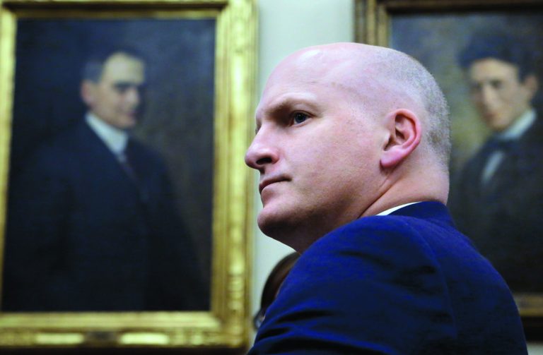 Illinois Sen. Dan Kotowski, D-Park Ridge, listens to lawmakers questions during a committee hearing at the Illinois State Capitol Wednesday, Jan. 2, 2013 in Springfield, Ill. Illinois Senate Democrats seeking assault-weapon restrictions planned to split the issue, seeking committee approval of a ban on high-capacity ammunition clips and a separate restriction on semi-automatic guns. (AP Photo/Seth Perlman)