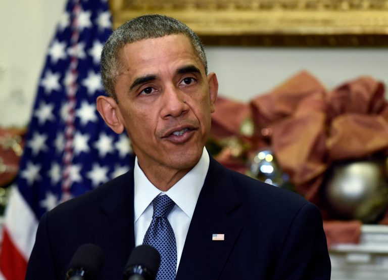 President Barack Obama talks about the economy before announcing that Ashton Carter is his nominee for defense secretary, Friday, Dec. 5, 2014, in the Roosevelt Room of the White House in Washington. The president said the November jobs numbers show the American economy is 