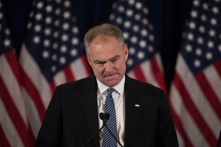 —œThere’s a tacit agreement to avoid debating this war in the one place that it ought to be debated: in the halls of Congress,—&pound; Tim Kaine said. (AP Photo)
