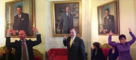 Activists Take Out Frustration on … Ronald Reagan