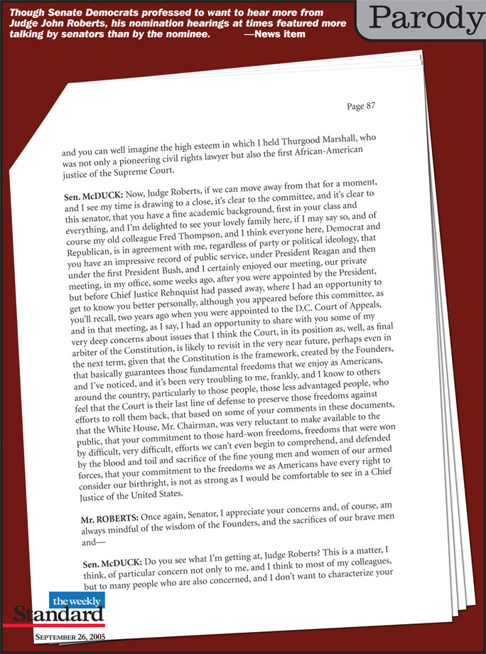 The Roberts hearings.