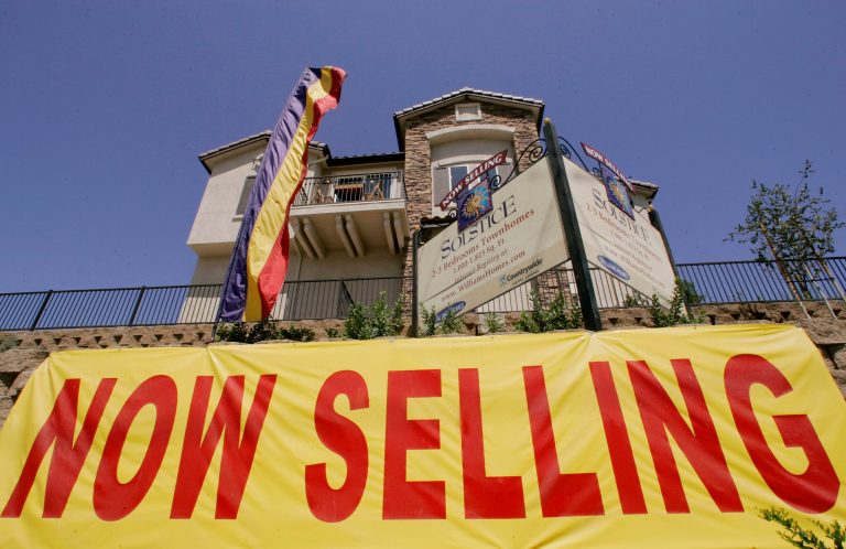 Townhouse for sale in Santa Clarita, Calif. (AP Photo/Damian Dovarganes)