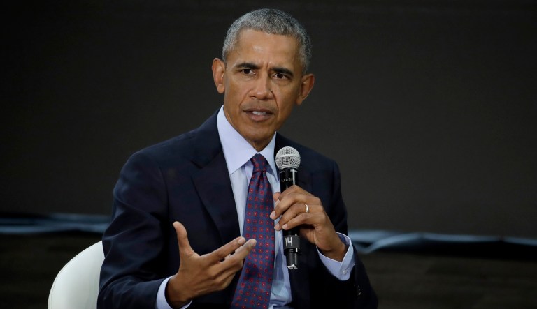 Speaking at a Gates foundation event, former President Barack Obama targeted the Republican Senate healthcare bill. (AP Photo/Julio Cortez)