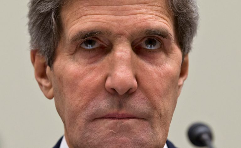Secretary of State John Kerry testifies before the House Foreign Affairs Committee on Capitol Hill in Washington on Dec. 10. (AP Photo/J. Scott Applewhite)