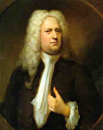 British composer George Frideric Handel, as painted in 1733 by Balthasar Denner. 