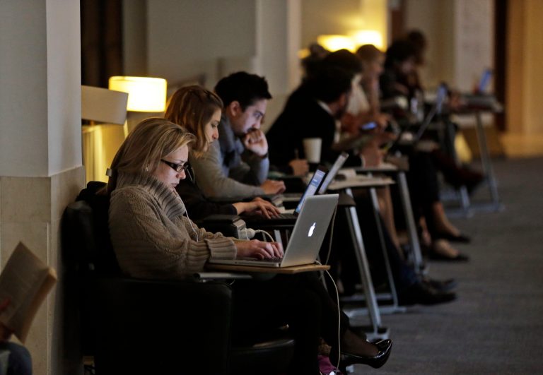 67 percent of Republicans and 55 percent of Democrats indicated support for Internet surveillance that could help stop terrorism, according to the study. (AP File Photo/Lefteris Pitarakis)