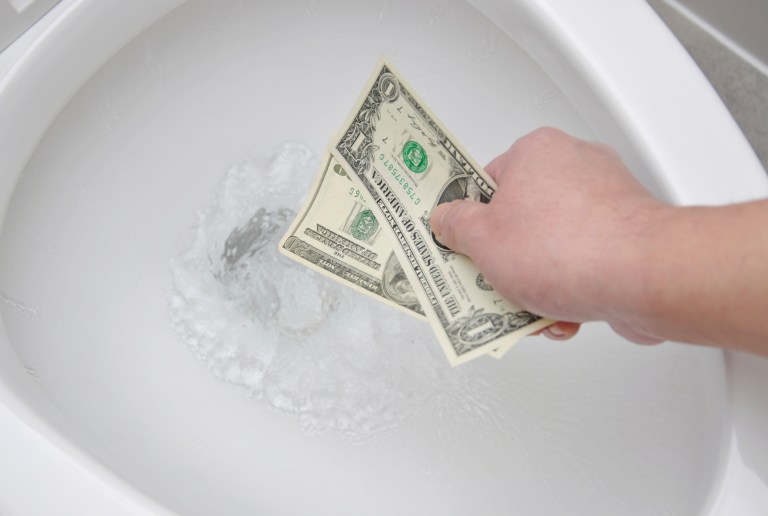 Flushing money down the toilet isn't a hobby limited to inside-the-Beltway officials, watchdog reporters find. (iStock)