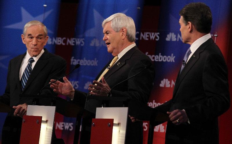 Rested, Santorum and Gingrich hit Romney hard