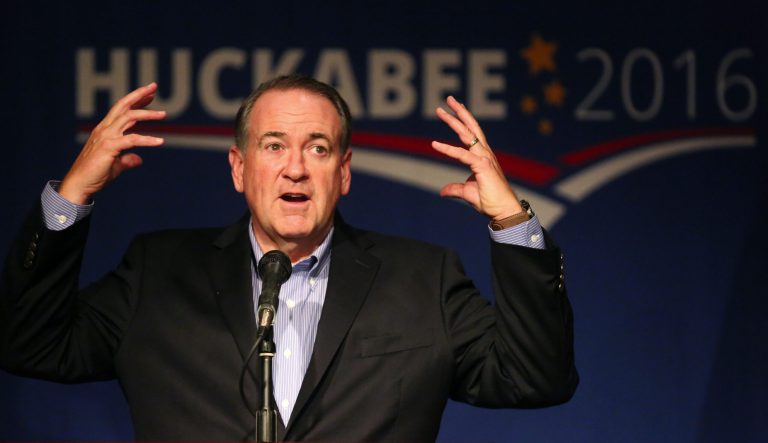 The Huckabee campaign said the Arkansan would assert himself on stage, even if that means ignoring the CNBC moderators and the debate rules they establish. (Allison Carter/The TimesDaily via AP)