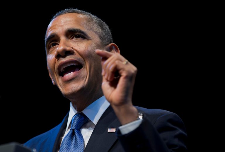 President Barack Obama speaks about the economy and growing economic inequality, Wednesday, Dec. 4, 2013, at the Town Hall Education Arts Recreation Campus in Washington. The president said the income gap between America's rich and poor is a 