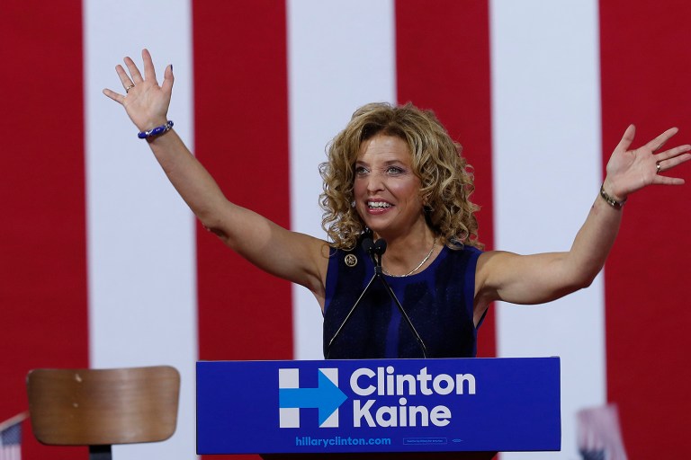 The former DNC chairwoman will serve as the "honorary chair" of Clinton's campaign. (AP Photo/Mary Altaffer)