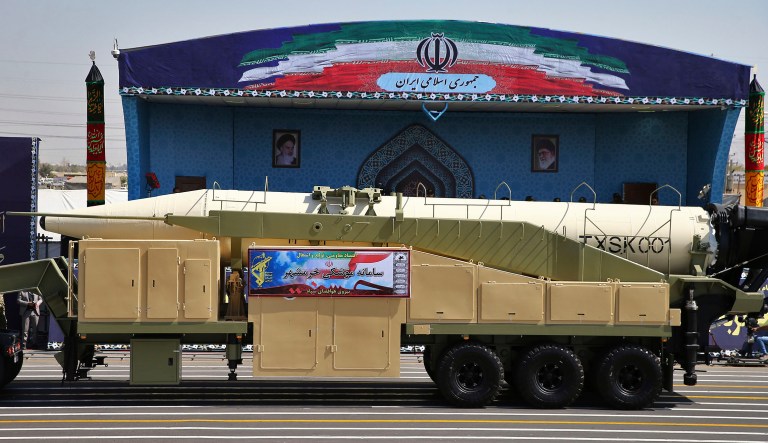 Iran tested a new type of ballistic missile that a senior commander claims can carry multiple warheads, in defiance of a United Nations resolution banning such tests. (AP Photo/Ebrahim Noroozi)