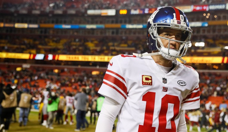Whatever the future may hold for Eli, he deserves much, much better from the Giants than what they're giving him. (AP Photo/Patrick Semansky, File)