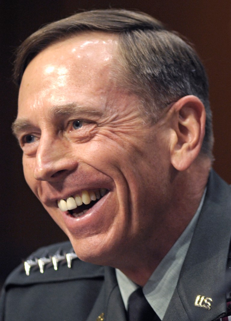   FILE - CIA Director nominee Gen. David Petraeus testifies on Capitol Hill in Washington, Thursday,June 23, 2011, before the Senate Intelligence Committee hearing on his nomination. Petraeus is a recipient of the 2012 Jefferson Award. (AP Photo/Cliff Owen)  