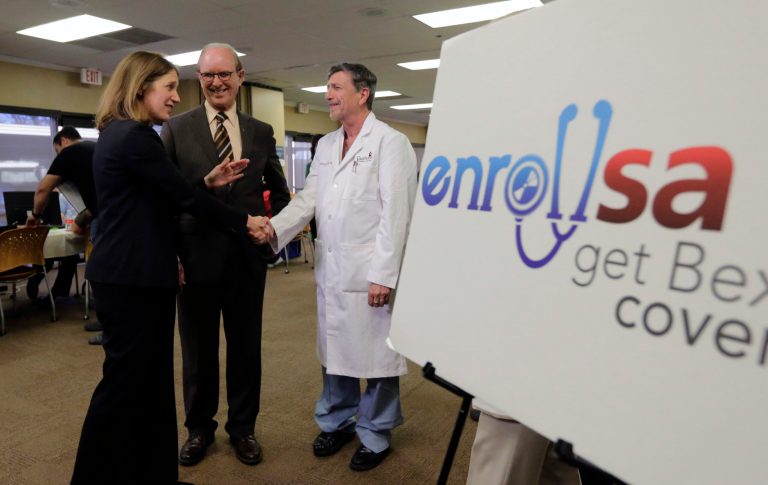 3.5 million uninsured people are expected to sign up, 18 percent of those who lack coverage and could buy it. (AP Photo/Eric Gay)