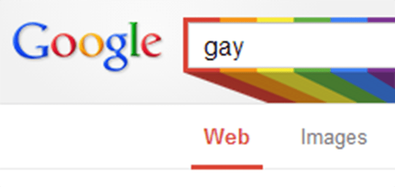 Part of the image that Google returns when searchers type in the word 