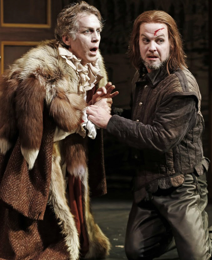   This undated publicity photo released by David Gersten and Associates shows, from left, Stephen Spinella and Cameron Folmar, in a scene from Red Bull Theaterâs production of Ben Jonsonâs classic 