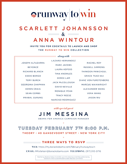 Scarlett Johansson and Anna Wintour Host Obama Campaign Fashion Event