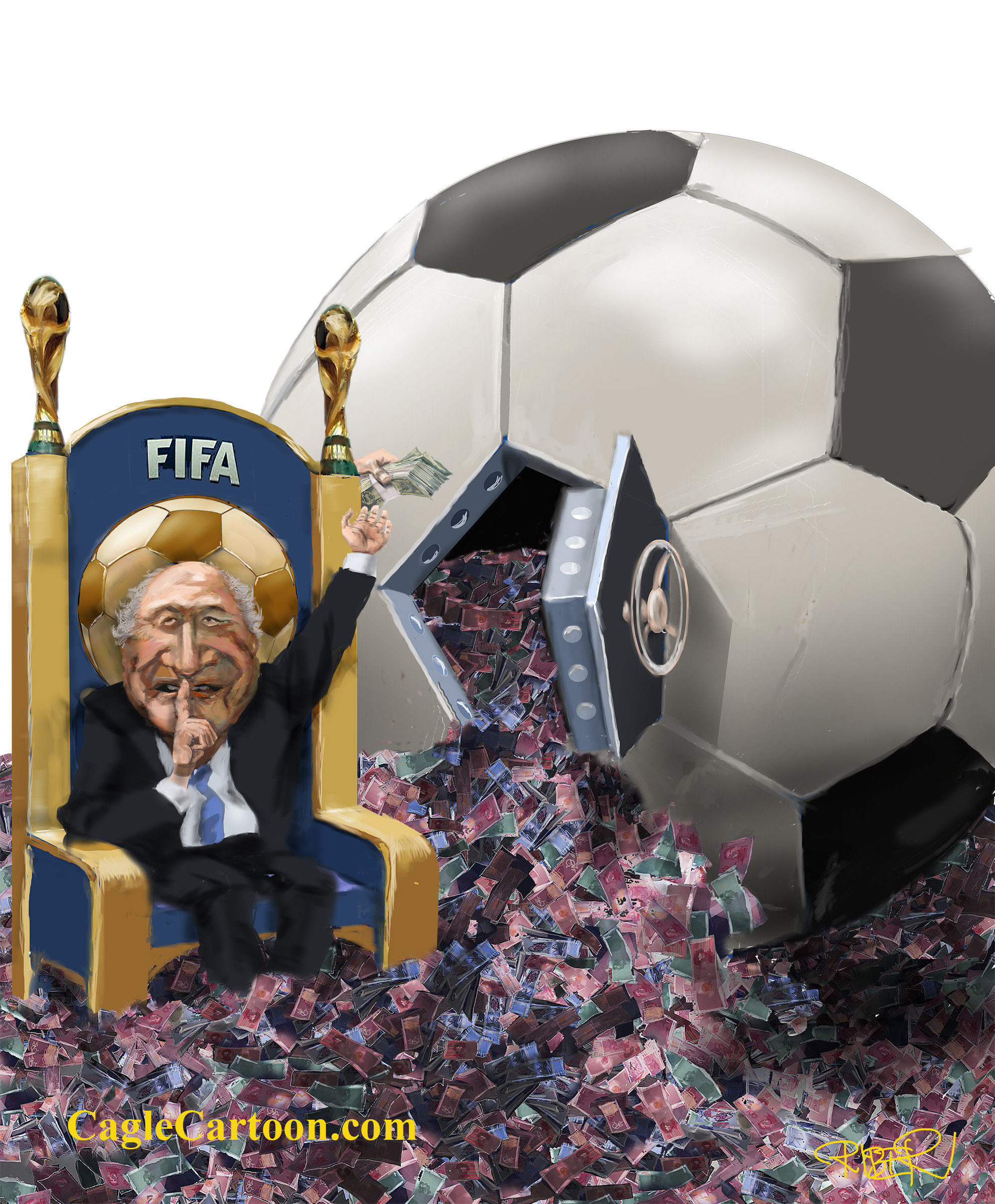 Editorial cartoon: Money ball