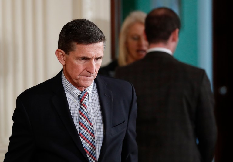 Flynn was forced to resign as President Trump's national security adviser after revelations about contact he had had with Russian officials. (AP Photo/Carolyn Kaster)