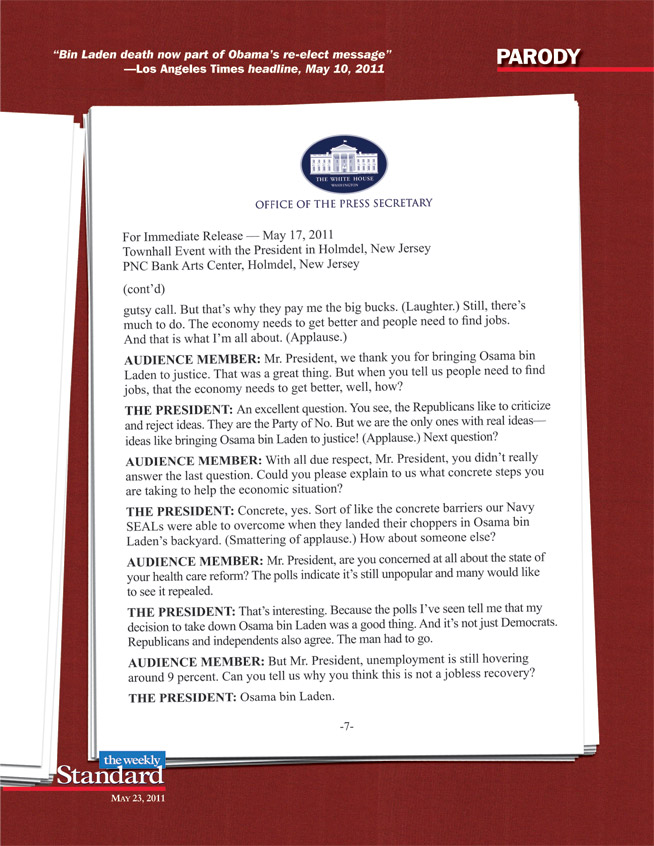 How Osama is helping Obama