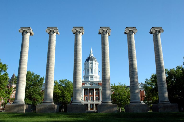 The University of Missouri'sÂ chapter of The Young Americans for Liberty burned the ISIS flag in front of the school's iconic Columns outside Jesse Hall Thursday afternoon.Â (AdamProcter/Wikipedia)