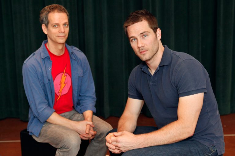   Actors Patrick Breen, left, who plays Ned, and Luke MacFarlane, from the tv show 