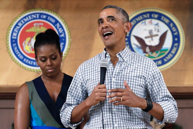 The president spent part of Christmas Day thanking the troops for their serve. (AP Photo/Carolyn Kaster)