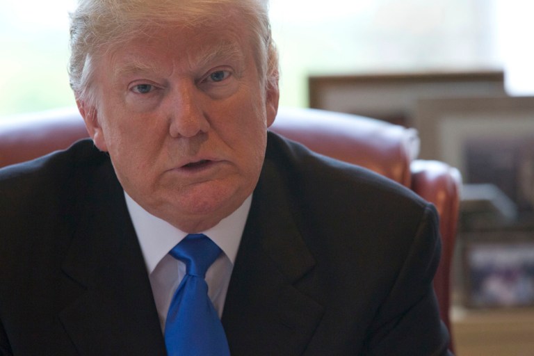 Trump has downplayed the GOP's conservative roots and views himself as a different kind of Republican. (AP Photo/Mary Altaffer)