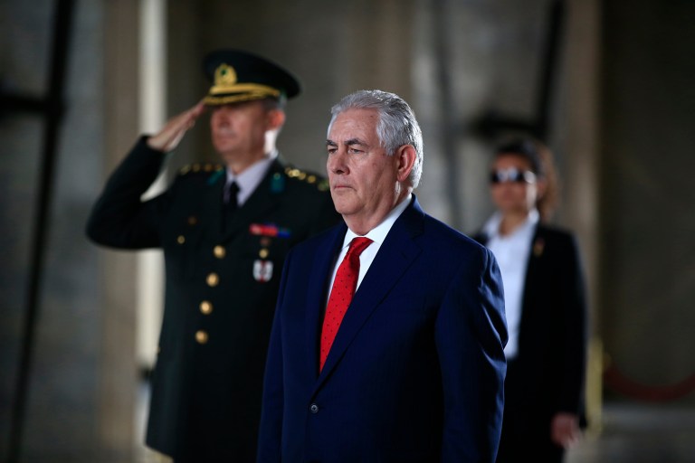 Secretary of State Rex Tillerson issued a very brief statement on the recent North Korean missile launch. (AP Photo/Lefteris Pitarakis)