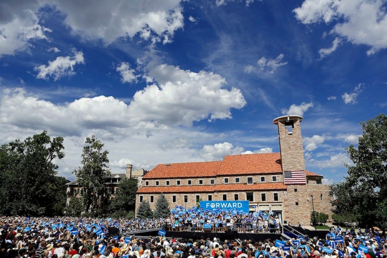 President Barack Obama speaks at the University of Colorado campus in Boulder. (Getty Images)