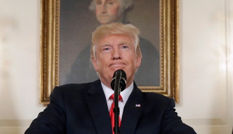 President Trump bears the weight of the world on his shoulders. (AP Photo/Evan Vucci, File)