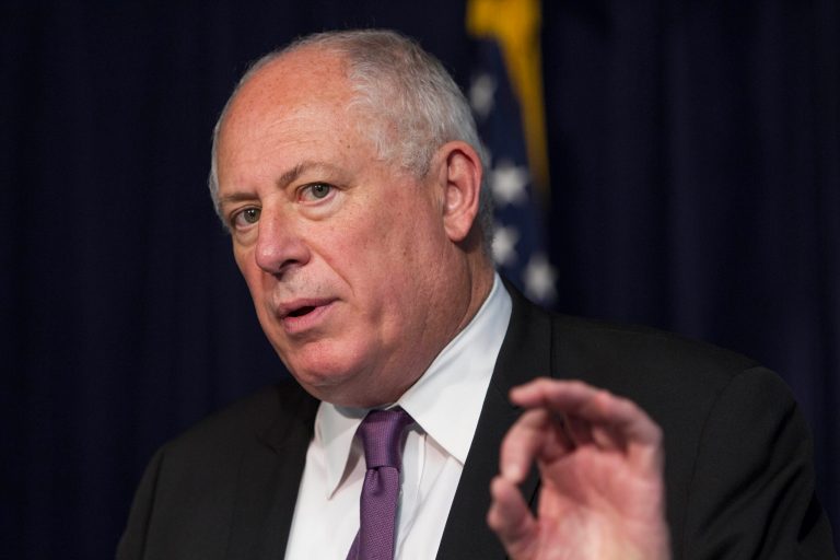 Illinois Gov. Pat Quinn answers questions about the state's pension crisis during a press conference in Chicago in June. (AP File)