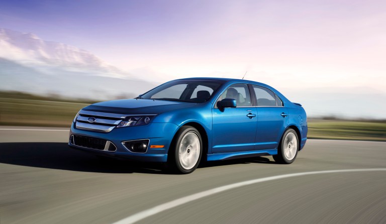 This product image provided by Ford Motor Co. shows a 2011 Ford Fusion. U.S. safety regulators are investigating complaints of power-assisted steering failure in 938,000 Ford Fusion and Lincoln MKZ cars from the 2010 through 2012 model years, as well as the 2011 Mercury Milan. (AP Photo/Ford Motor Co.)