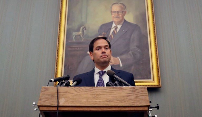 Sen. Marco Rubio, R-Fla., said the federal government's response to the devastation in Puerto Rico was slow because the typical method of responding to natural disasters was itself a casualty of the storm. (AP Photo/Pablo Martinez Monsivais)