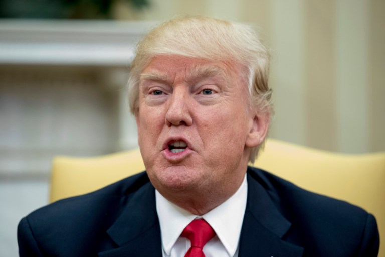 The tweets target three members of the House Freedom Caucus. (AP Photo/Andrew Harnik)