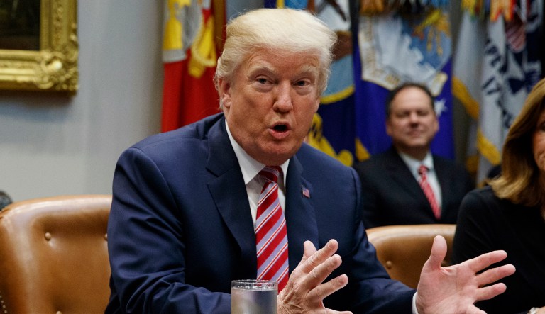 He offers simple comfort amidst confusing insecurity. (AP Photo/Evan Vucci)