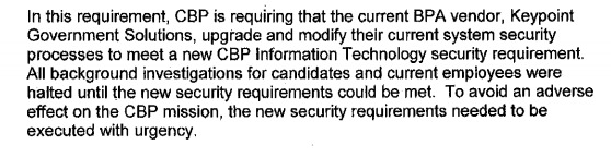 Customs and Border Protection Halts Background Checks Over Security Concerns