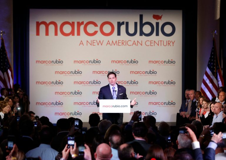 Sen. Marco Rubio, R-Fla., earned high praise from the press this week as he opted for a more traditional approach for his launch, announcing his candidacy from a podium in his hometown of Miami. (AP Photo)Â 