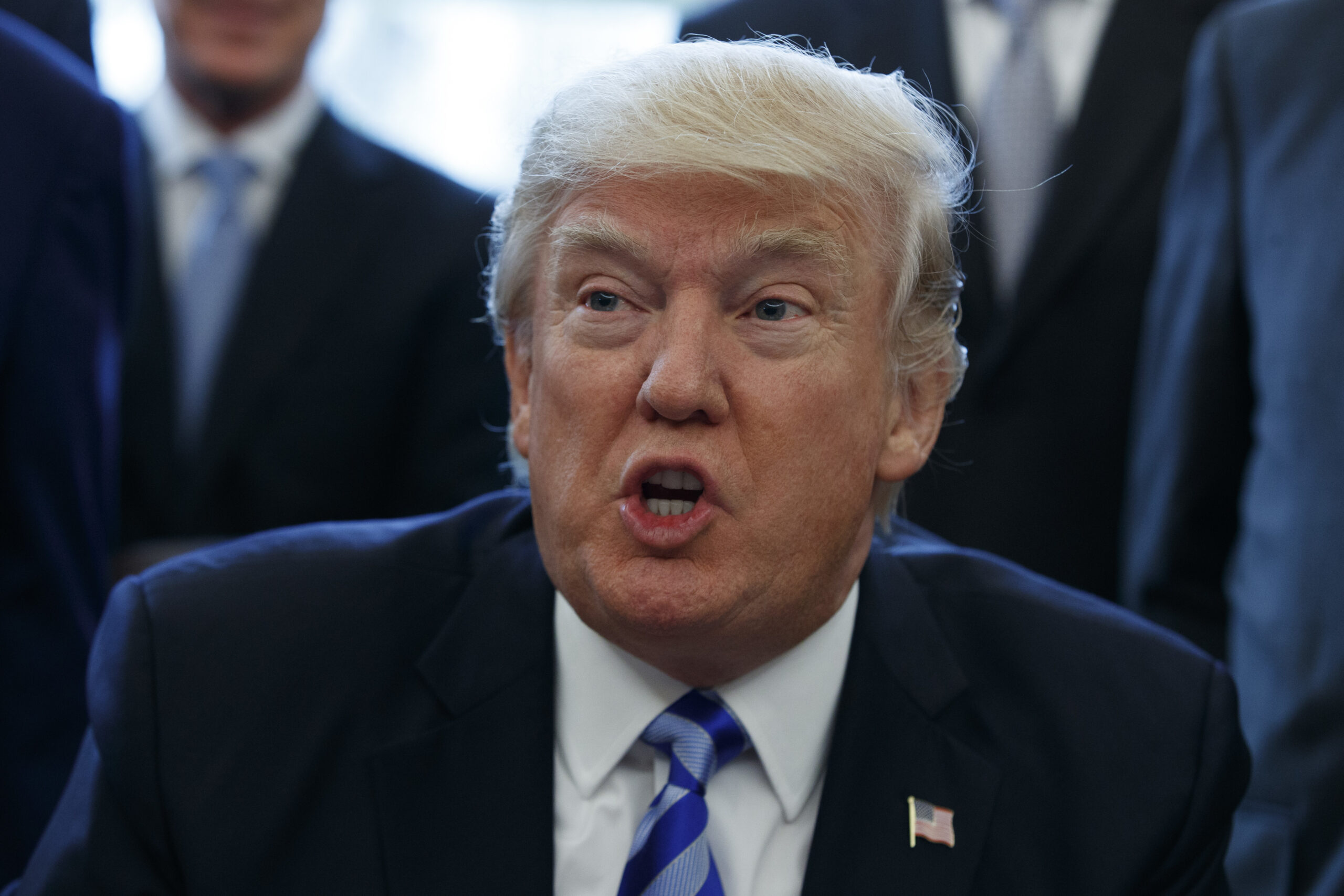 Trump at two months