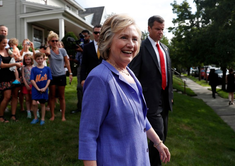 Democratic presidential candidate Hillary Clinton is up by 9 points over Donald Trump in New Mexico, according to a new poll. (AP Photo/Carolyn Kaster)