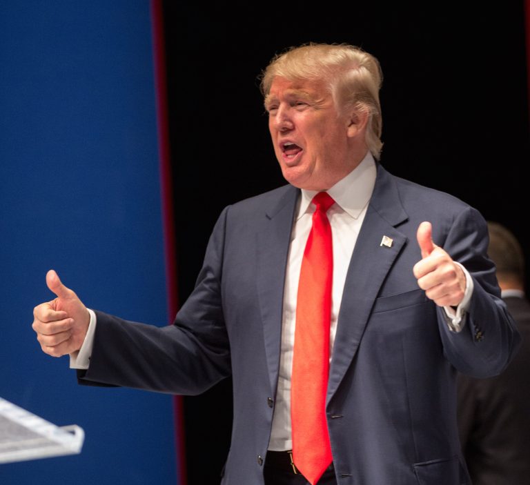 The DNC gave real estate tycoon and reality TV star Donald Trump a sarcastic welcome to the 2016 presidential race.Â (Getty Images)