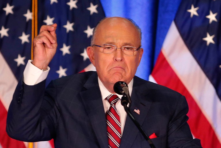 As a surrogate for Donald Trump, Rudy Giuliani delivered a spiteful and snarling address at the Republican National Convention and, more recently, has been pushing conspiracy theories about Hillary Clinton's alleged health problems. (AP Photo/Gerald Herbert)