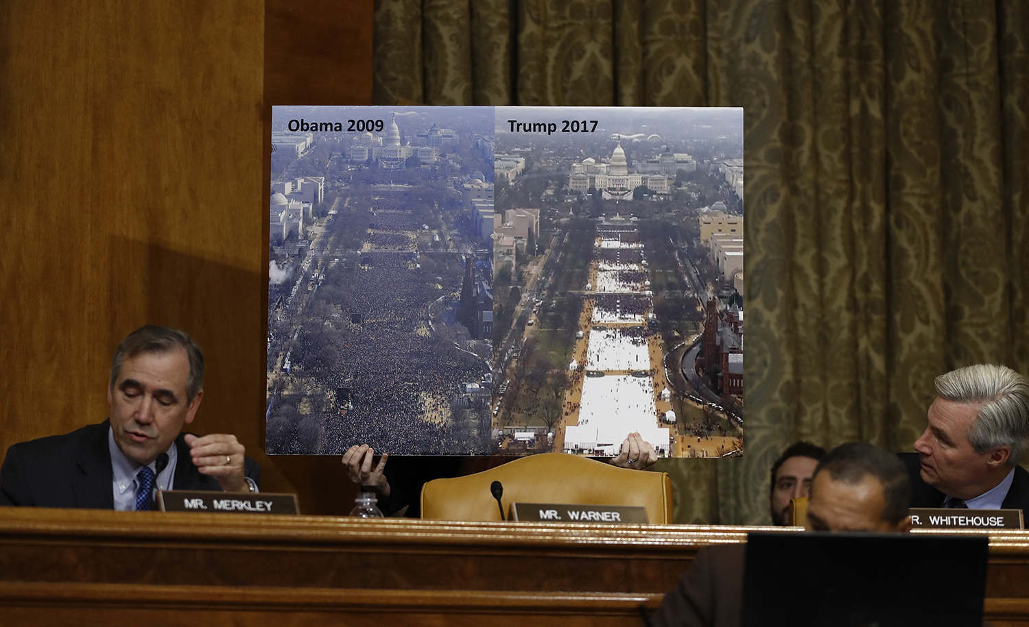 Jeff Merkley quizzes Trump budget nominee on crowd sizes