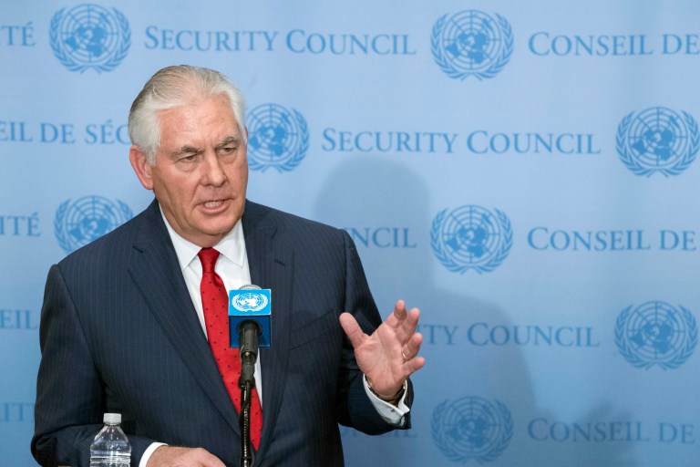 As the nation's top diplomat, Rex Tillerson has to try to rally international support for President Trump's more aggressive posture toward Iran and North Korea. (AP)