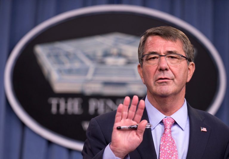 Defense Secretary Ash Carter speaks to reporters during a news conference at the Pentagon, Wednesday. (AP Photo/Manuel Balce Ceneta)